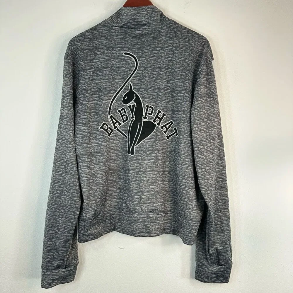Baby Phat Y2K Logo Embroidered Athleisure Jacket Womens 3X Full Zip w Pockets - Picture 2 of 9